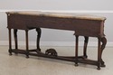 F73154: Vintage Carved Walnut Marble Top Sideboard