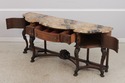 F73154: Vintage Carved Walnut Marble Top Sideboard