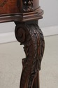 F73154: Vintage Carved Walnut Marble Top Sideboard