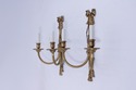F73159: Pair Of French Style Brass Electric Sconce