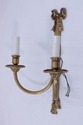 F73159: Pair Of French Style Brass Electric Sconce