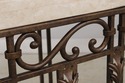 73177: French Style Iron & Steel Base Stone Top Co