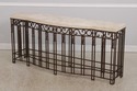 73177: French Style Iron & Steel Base Stone Top Co