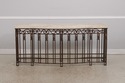 73177: French Style Iron & Steel Base Stone Top Co