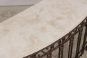 73177: French Style Iron & Steel Base Stone Top Co