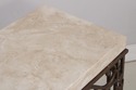 73177: French Style Iron & Steel Base Stone Top Co