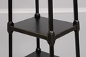 73199: Regency Ebony & Gold 4 Tier Etagere Bookcas