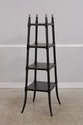 73199: Regency Ebony & Gold 4 Tier Etagere Bookcas