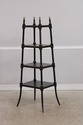 73199: Regency Ebony & Gold 4 Tier Etagere Bookcas
