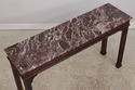 L73202: HENREDON Mahogany Marble Top Console Table