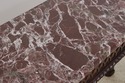 L73202: HENREDON Mahogany Marble Top Console Table