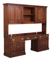 73217: STATTON Large Cherry Workspace Desk w. Hutc