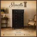 73222: HICKORY WHITE Empire Style Chest w. Fold Ou