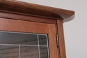 73227:STICKLEY Mission Oak Leaded Glass Corner Cab