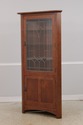 73227:STICKLEY Mission Oak Leaded Glass Corner Cab