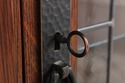 73227:STICKLEY Mission Oak Leaded Glass Corner Cab