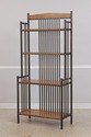 73228: STICKLEY Oak 4 Tier Metal Bookshelf Bakers 