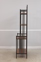 73228: STICKLEY Oak 4 Tier Metal Bookshelf Bakers 