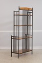 73228: STICKLEY Oak 4 Tier Metal Bookshelf Bakers 