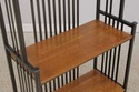 73228: STICKLEY Oak 4 Tier Metal Bookshelf Bakers 