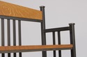 73228: STICKLEY Oak 4 Tier Metal Bookshelf Bakers 
