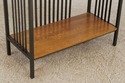 73228: STICKLEY Oak 4 Tier Metal Bookshelf Bakers 
