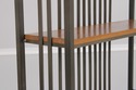 73228: STICKLEY Oak 4 Tier Metal Bookshelf Bakers 