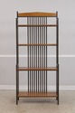 73228: STICKLEY Oak 4 Tier Metal Bookshelf Bakers 