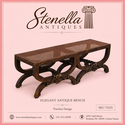 73235: French Louis XIV Double Seat Cane Bench