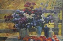 F73261: Large Oil On Canvas Still Life Fruit & Flo