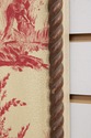 73262: Chintz Crackle Painted Red And Cream Wall M