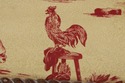 73262: Chintz Crackle Painted Red And Cream Wall M