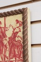 73262: Chintz Crackle Painted Red And Cream Wall M