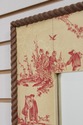73262: Chintz Crackle Painted Red And Cream Wall M