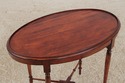 F73268: English Edwardian Inlaid Mahogany Oval Tra