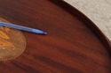 F73268: English Edwardian Inlaid Mahogany Oval Tra