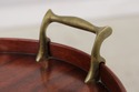 F73268: English Edwardian Inlaid Mahogany Oval Tra
