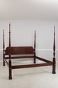 73277: Rice Carved King Size Carved Mahogany Poste