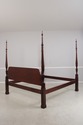 73277: Rice Carved King Size Carved Mahogany Poste