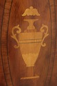 L73270: TROSBY Inlaid Yew Wood Demilune Cabinet Co