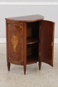 L73270: TROSBY Inlaid Yew Wood Demilune Cabinet Co