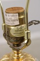 F73295: Pair Sunning Italian Brass & Crystal Urn S