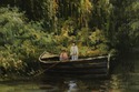 F73303: J. Bijou Artist Signed Lake Oil Painting O