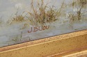 F73303: J. Bijou Artist Signed Lake Oil Painting O