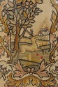 F73345: Antique English Mahogany Needlepoint