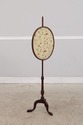 F73349: Antique 18th C. Mahogany Firescreen w. Cre