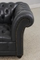 F73359: Blue Leather Chesterfield English Style Lo