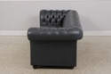 F73359: Blue Leather Chesterfield English Style Lo