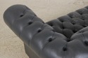 F73359: Blue Leather Chesterfield English Style Lo