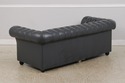 F73359: Blue Leather Chesterfield English Style Lo